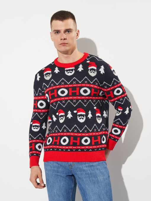 Светр H&M модель 8813452wer_Красно-синий Фото