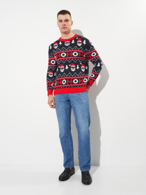 Свитер H&M модель 8813452wer_Красно-синий Фото