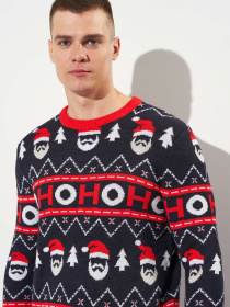 Свитер H&M модель 8813452wer_Красно-синий Фото