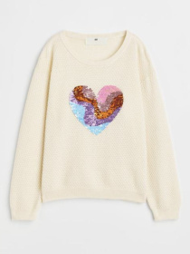 Свитер H&M модель 9263346kwer_Молочный Фото