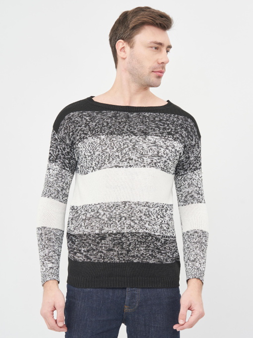 Свитер H&M модель 1102020wt_черно-белый мергель Фото