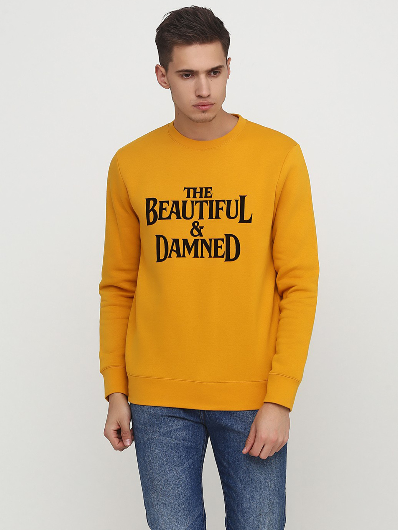 Свитшот H&M модель 6233367RP2_горчичный Фото