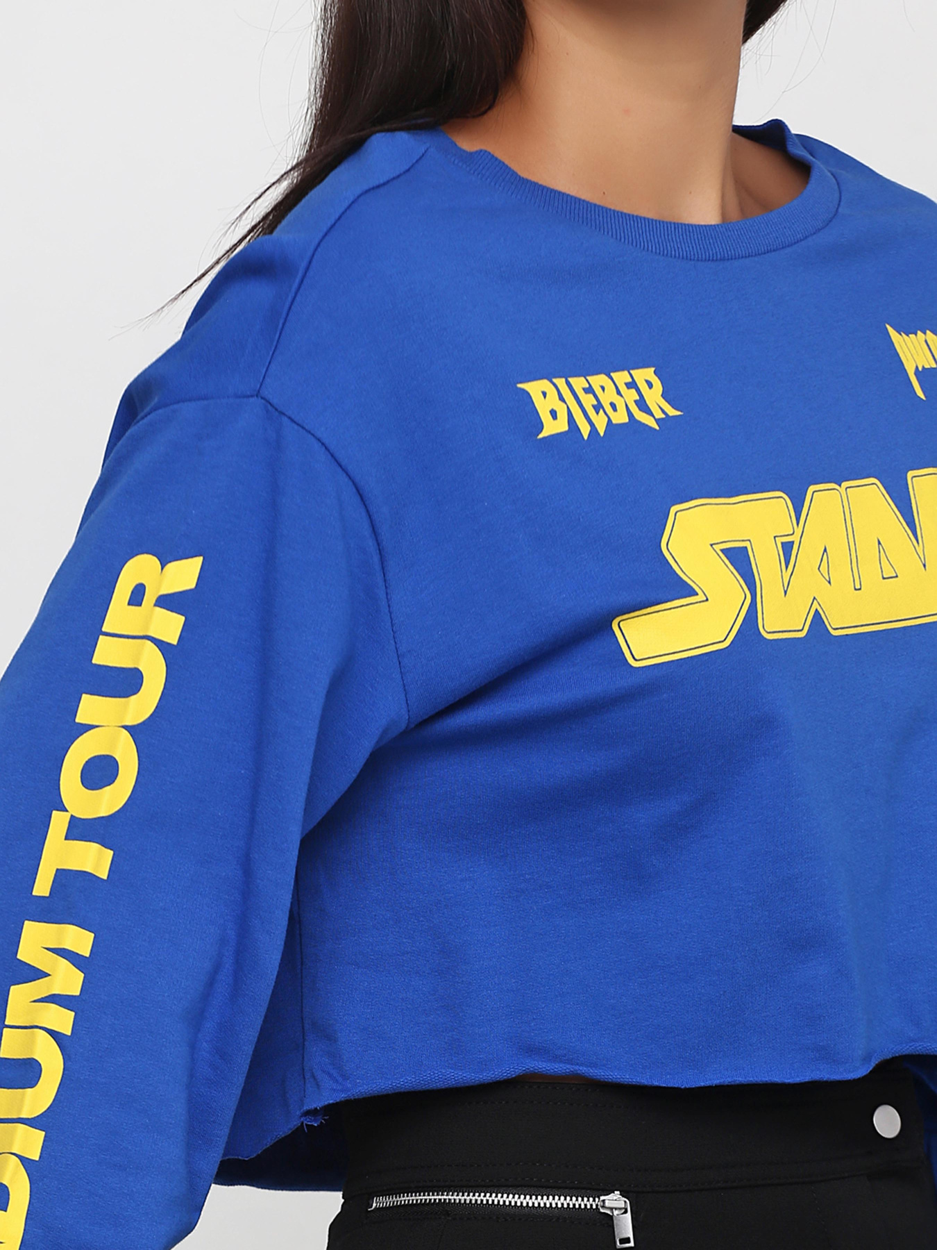 Свитшот H&M модель 5379786RP6_синий принт Фото