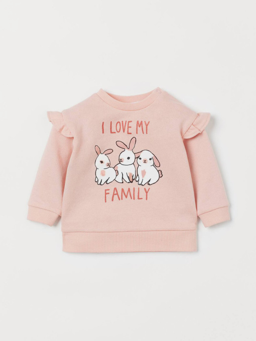 Свитшот H&M модель 8730932kwer_Светло-розовый Фото