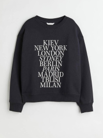 Свитшот H&M модель 10118285wer_Черный Фото