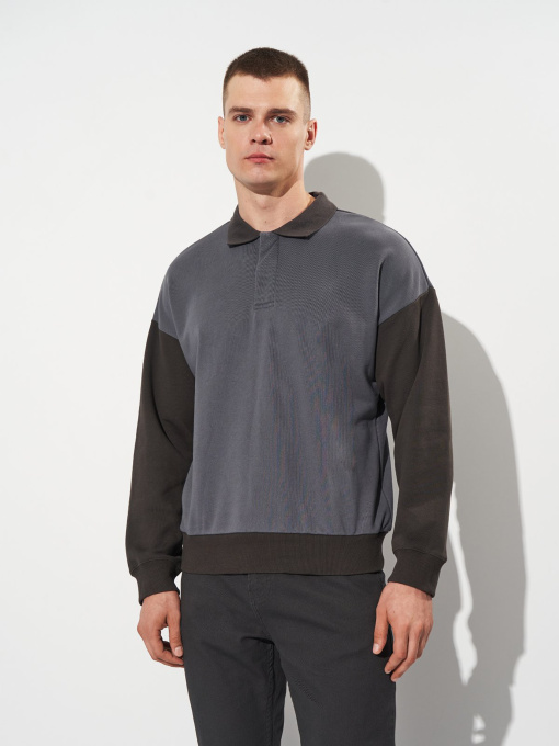 Свитшот H&M модель 10685345wer_Серо-черный Фото