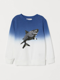 Свитшот H&M модель 7914841kwer_Сине-белый Фото