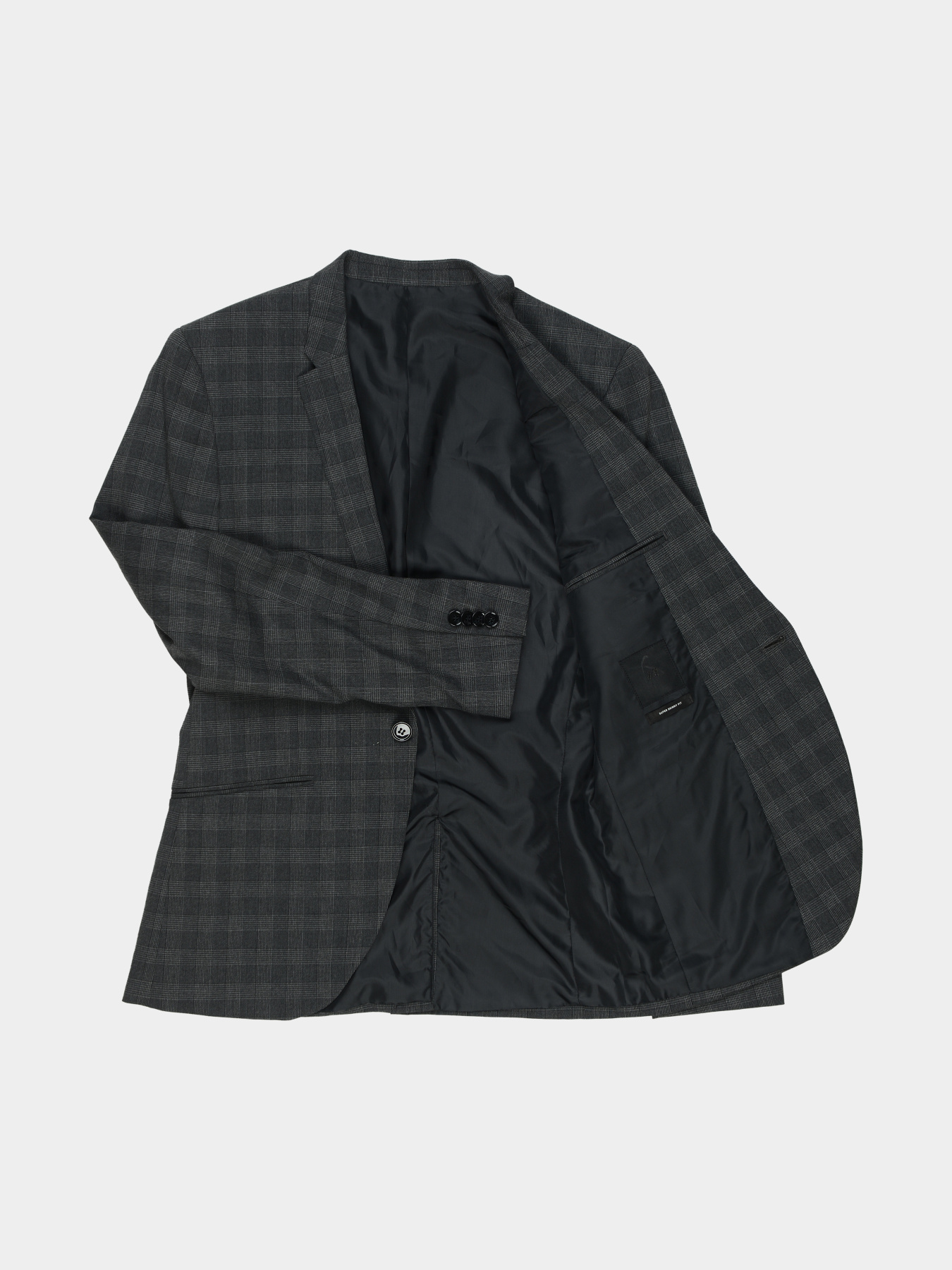 Пиджак H&M модель 7139910sm_темно-серый в клетку Фото