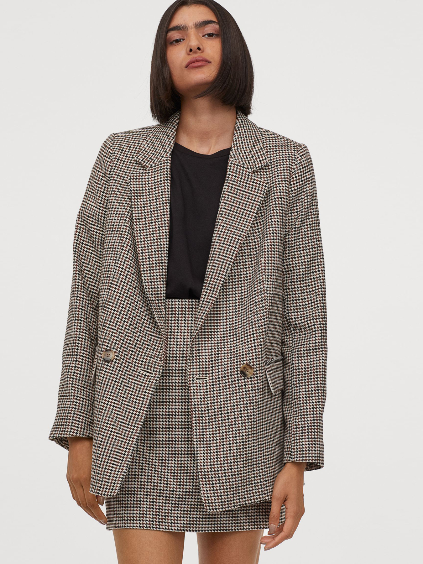 Блейзер H&M модель 8987132wer_светло-бежевый с узором Фото