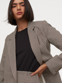 Блейзер H&M модель 8987132wer_светло-бежевый с узором Фото