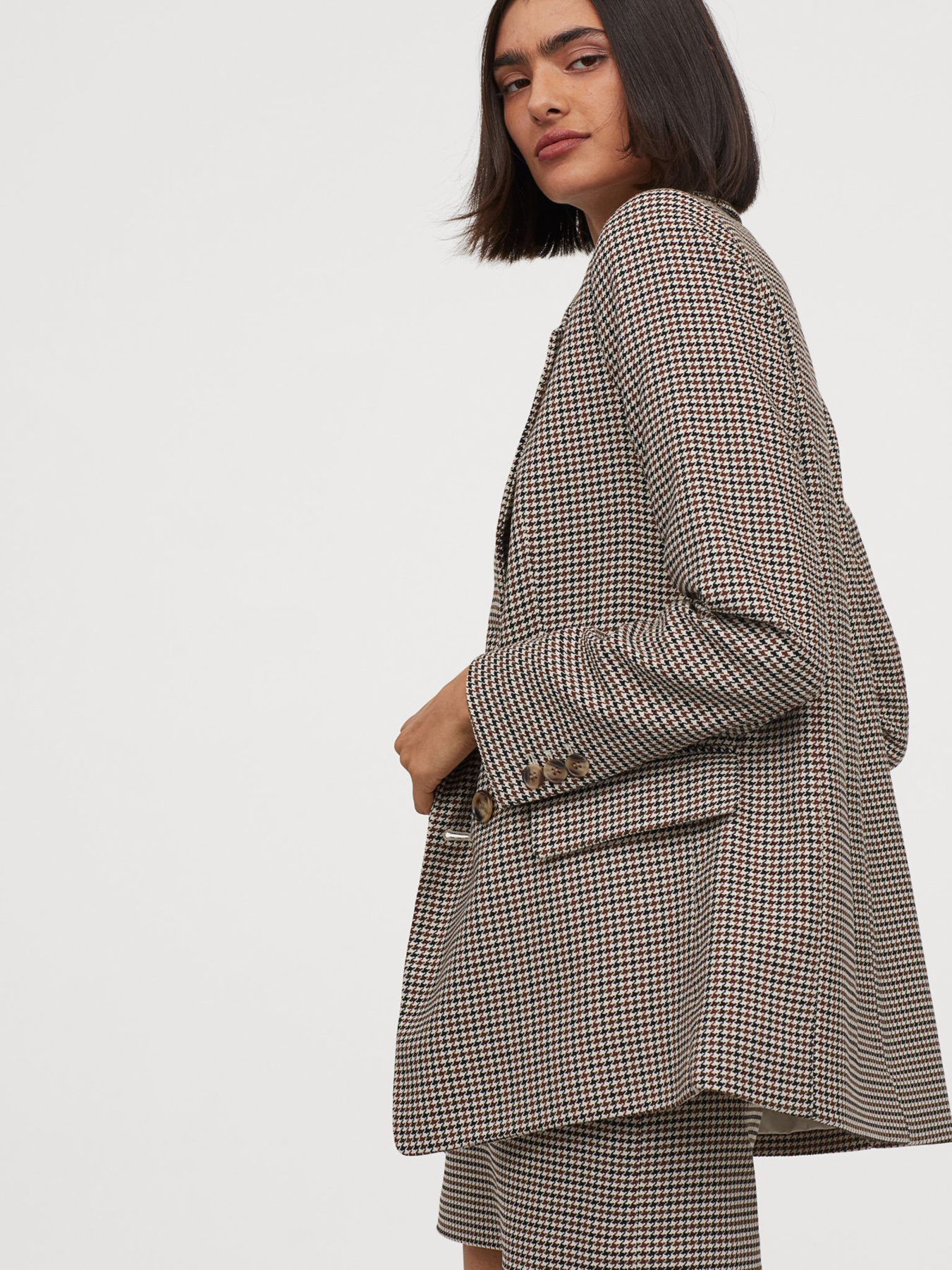 Блейзер H&M модель 8987132wer_светло-бежевый с узором Фото