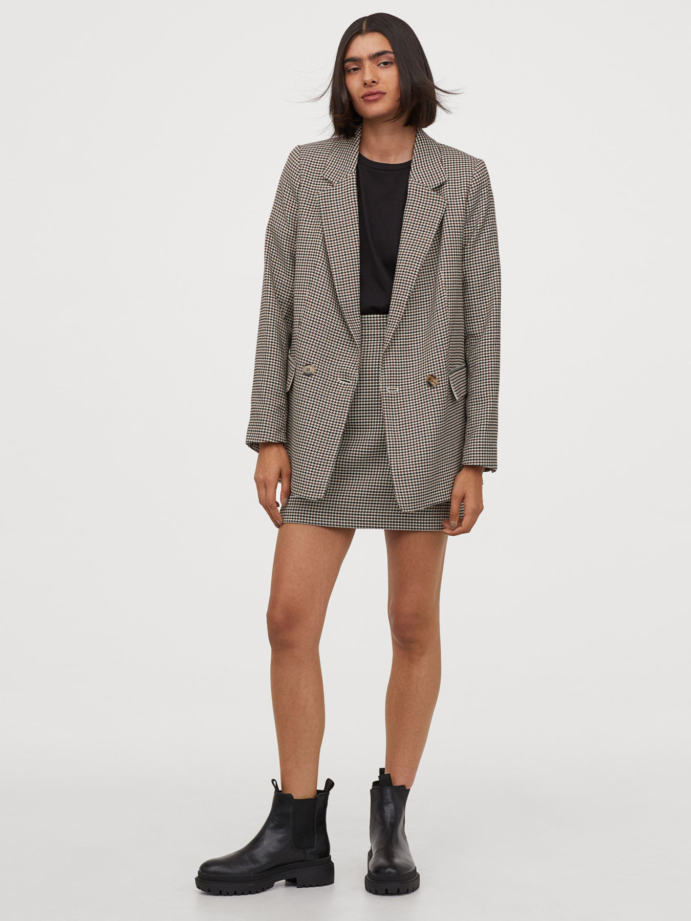 Блейзер H&M модель 8987132wer_светло-бежевый с узором Фото