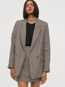 Блейзер H&M модель 8987132wer_светло-бежевый с узором Фото