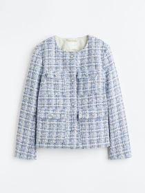 Жакет H&M модель 11459207wer_Бело-голубой Жакет H&M модель 11459207wer_Бело-голубой Фото