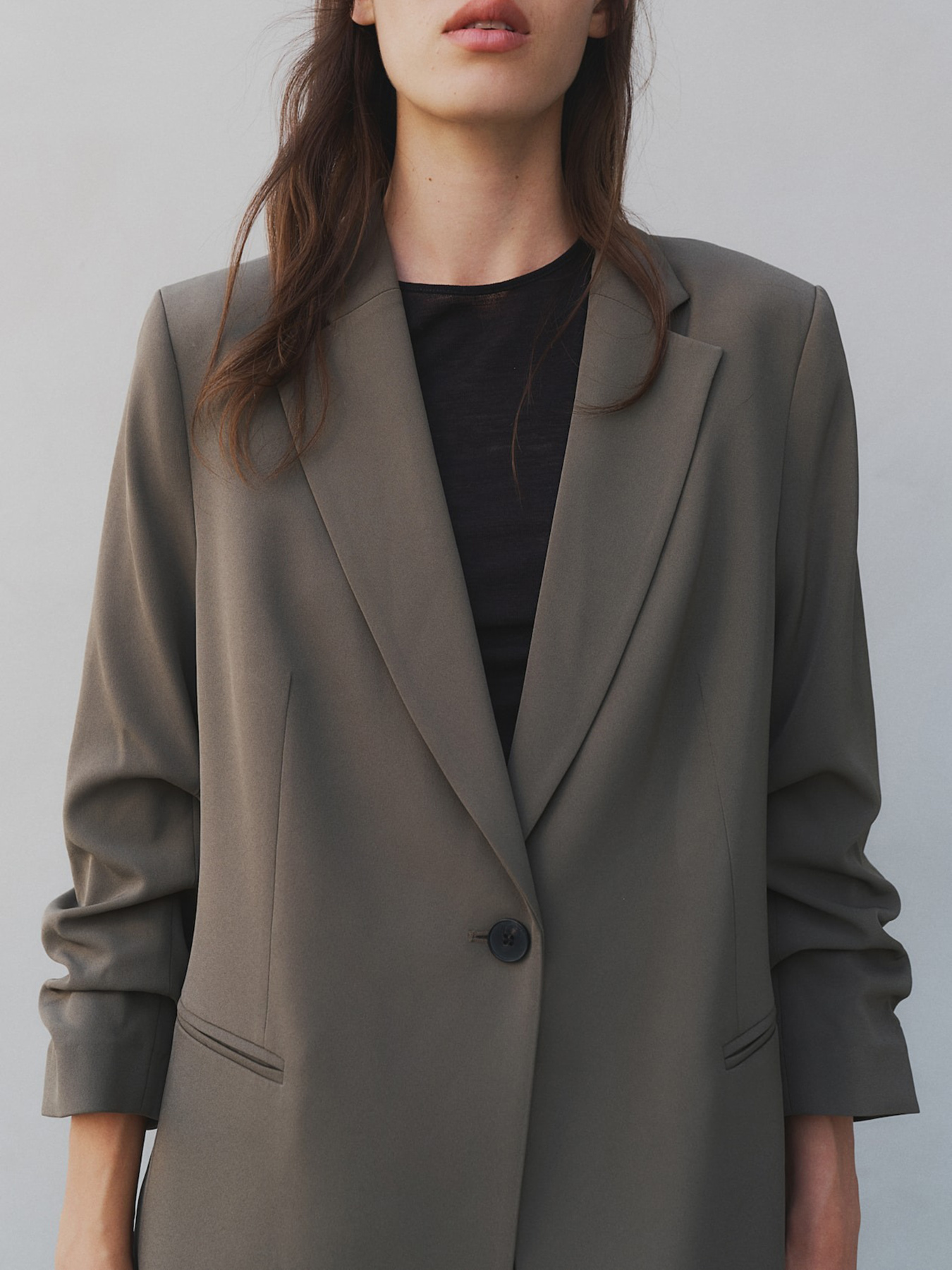 Блейзер H&M модель 10821770wer_Хаки Фото