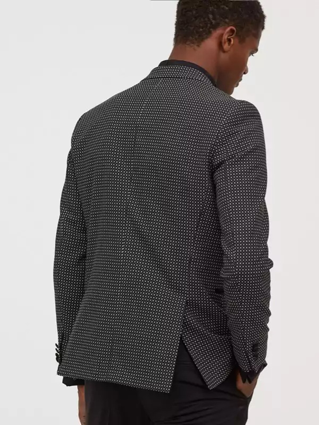 Пиджак H&M модель 7684330wer_Черно-белый Пиджак H&M модель 7684330wer_Черно-белый Фото