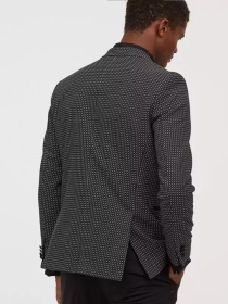 Пиджак H&M модель 7684330wer_Черно-белый Пиджак H&M модель 7684330wer_Черно-белый Фото