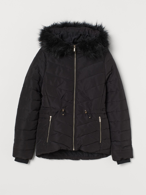 Зимняя куртка H&M модель 8721222wtr_Черный Фото