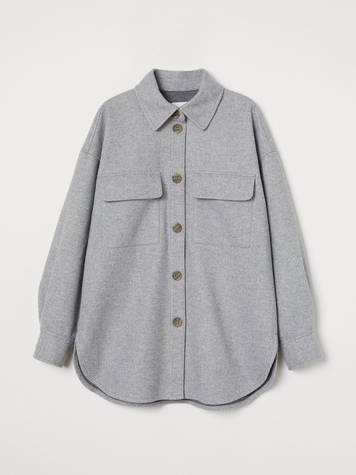 Куртка-рубашка H&M модель 9406953wtr_Серый Фото