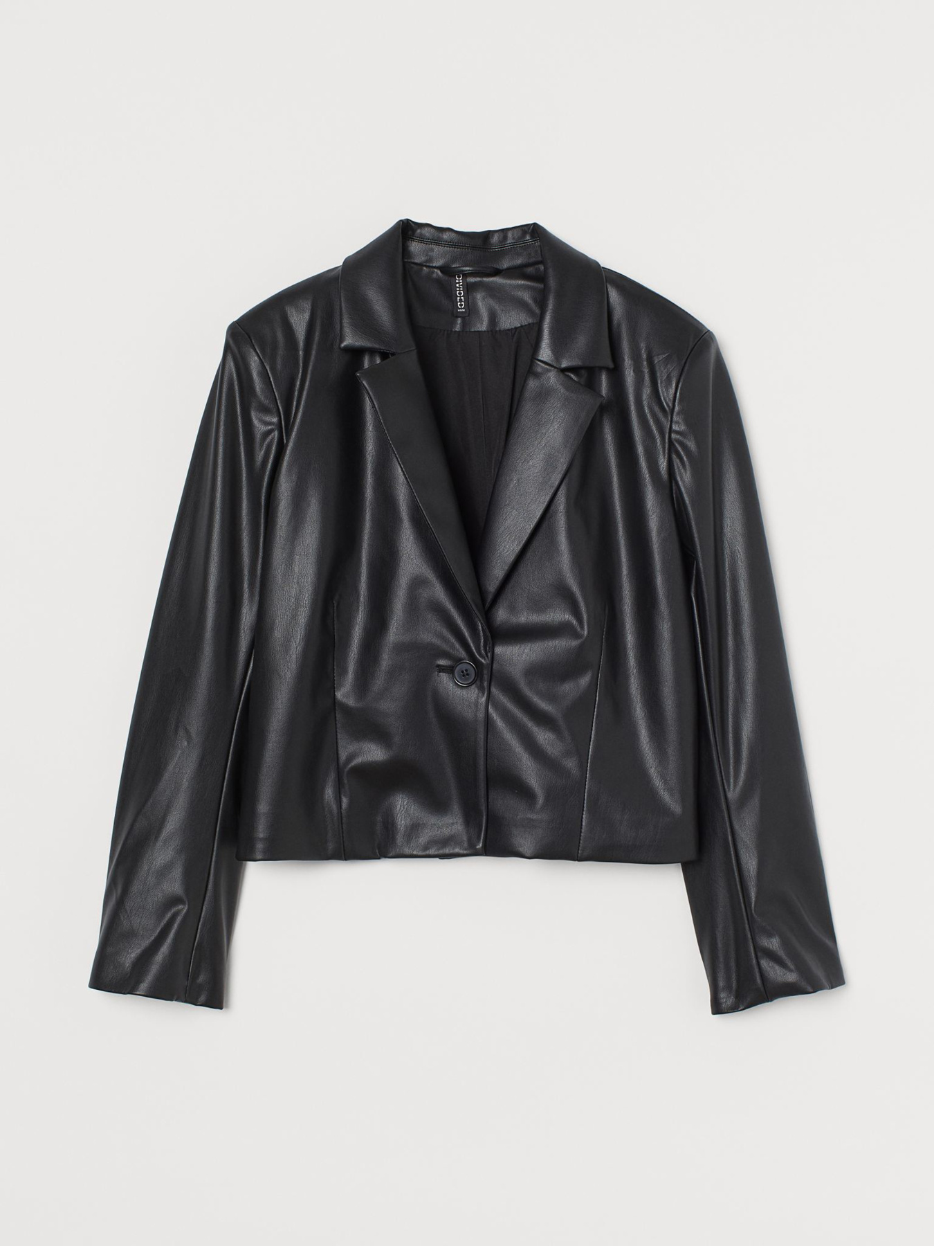 Куртка кожаная H&M модель 8710042bar_Черный Фото