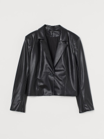 Куртка кожаная H&M модель 8710042bar_Черный Куртка кожаная H&M модель 8710042bar_Черный Фото