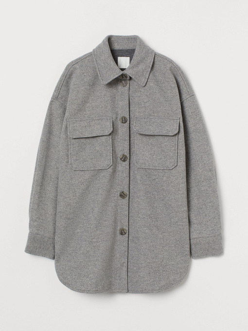 Куртка-сорочка H&M модель 8986945wer_Темно-серый Фото