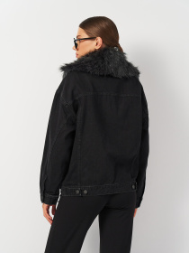 Джинсовая куртка H&M модель 4494495ral_Черный Фото