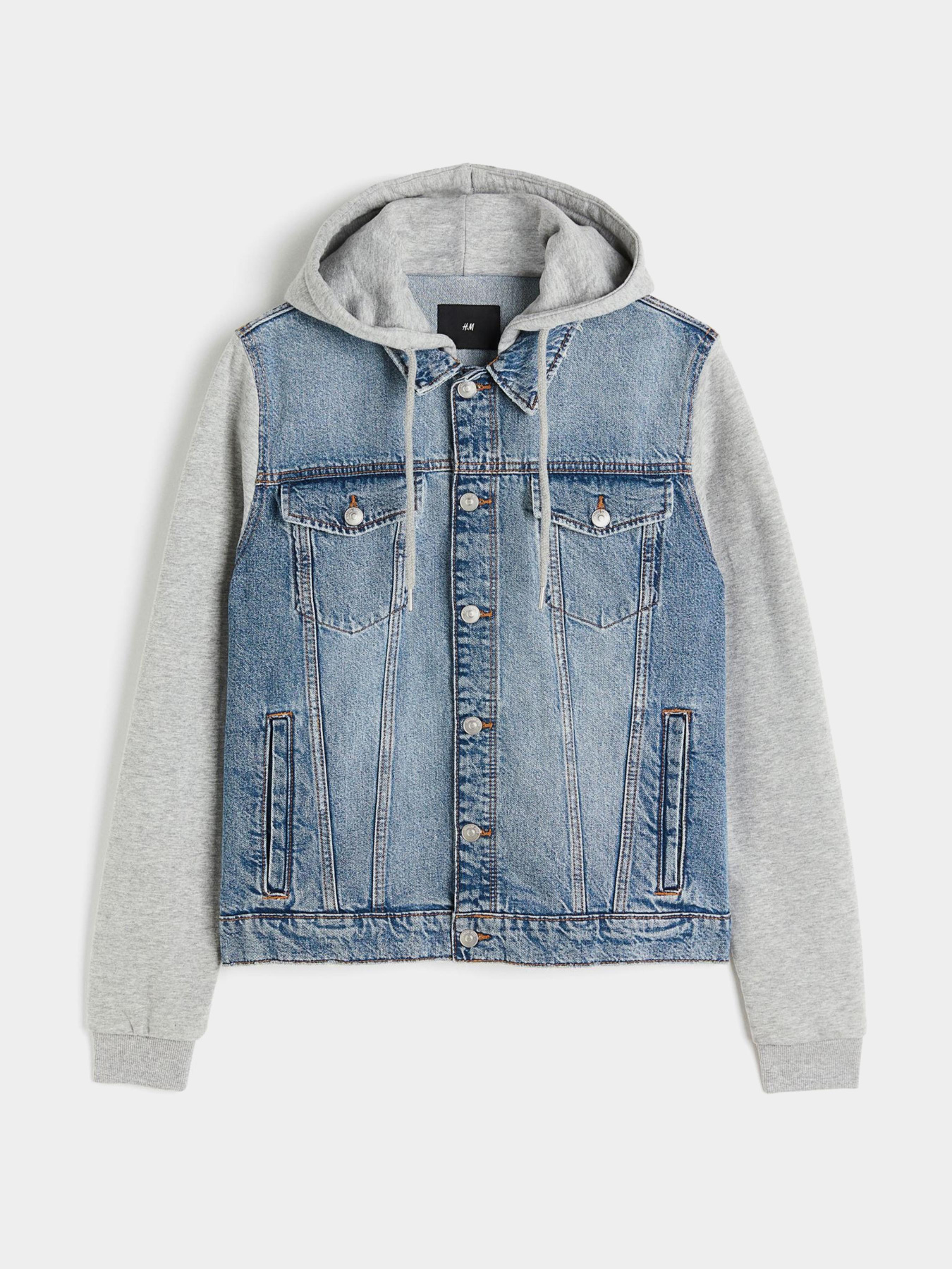 Джинсовая куртка H&M модель 4073541wer_Серо-голубой Фото