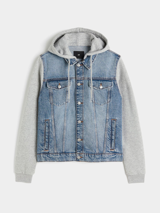 Джинсовая куртка H&M модель 4073541wer_Серо-голубой Фото