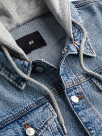 Джинсовая куртка H&M модель 4073541wer_Серо-голубой Фото