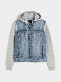 Джинсовая куртка H&M модель 4073541wer_Серо-голубой Фото