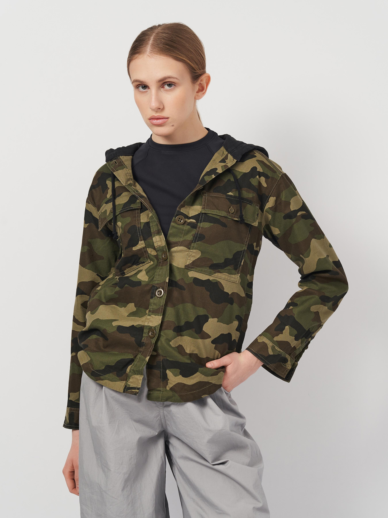 Ветровка H&M модель 8162401arl_Хаки Фото