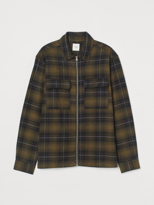 Куртка-рубашка H&M модель 8891852wer_Хаки Фото