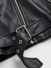 Куртка кожаная H&M модель 1128248wer_Черный Фото