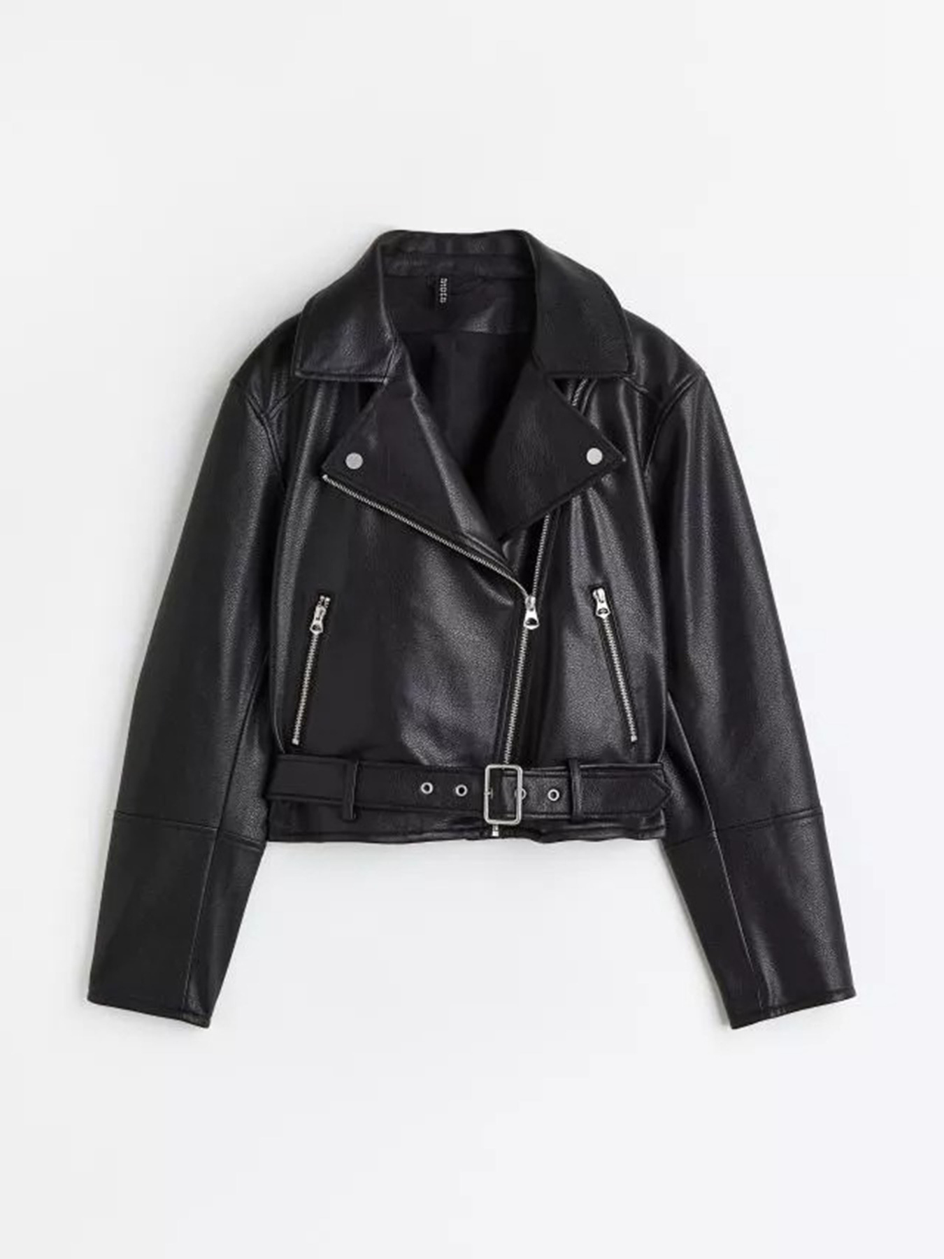 Куртка кожаная H&M модель 1128248wer_Черный Куртка кожаная H&M модель 1128248wer_Черный Фото