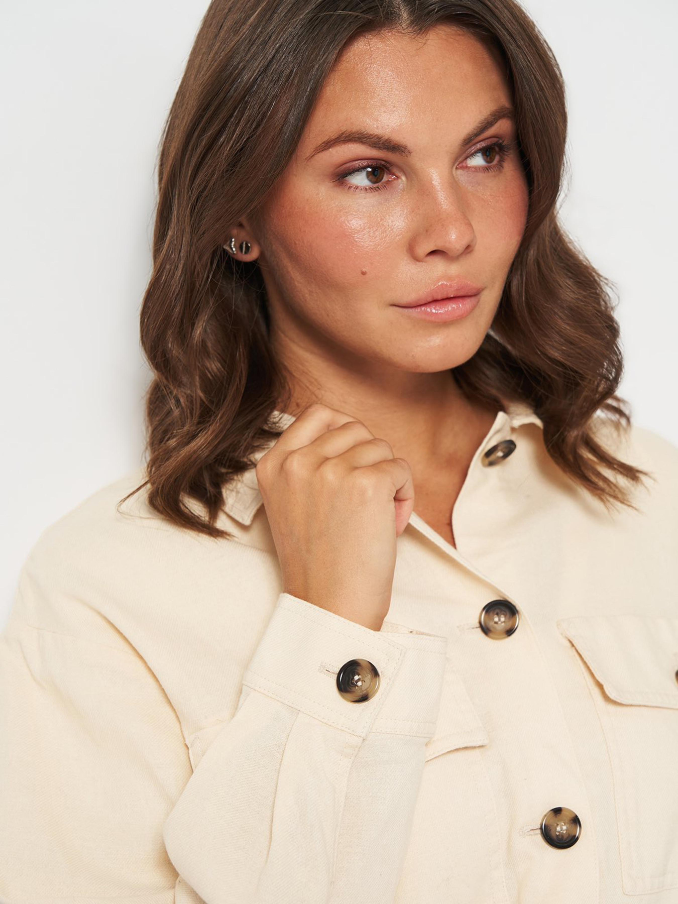 Куртка-рубашка H&M модель 2256451wer_Молочный Фото