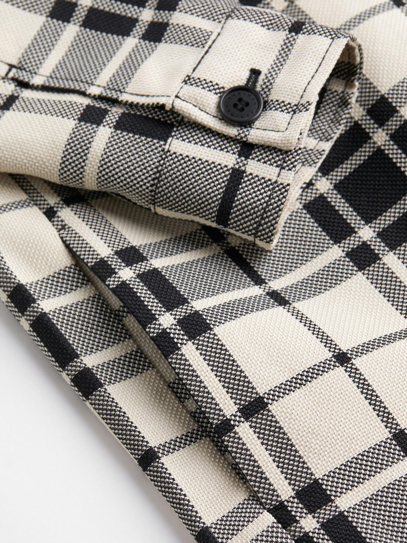 Куртка-рубашка H&M модель 9444133ral_Молочно-черный Фото