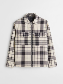 Куртка-рубашка H&M модель 9444133ral_Молочно-черный Фото