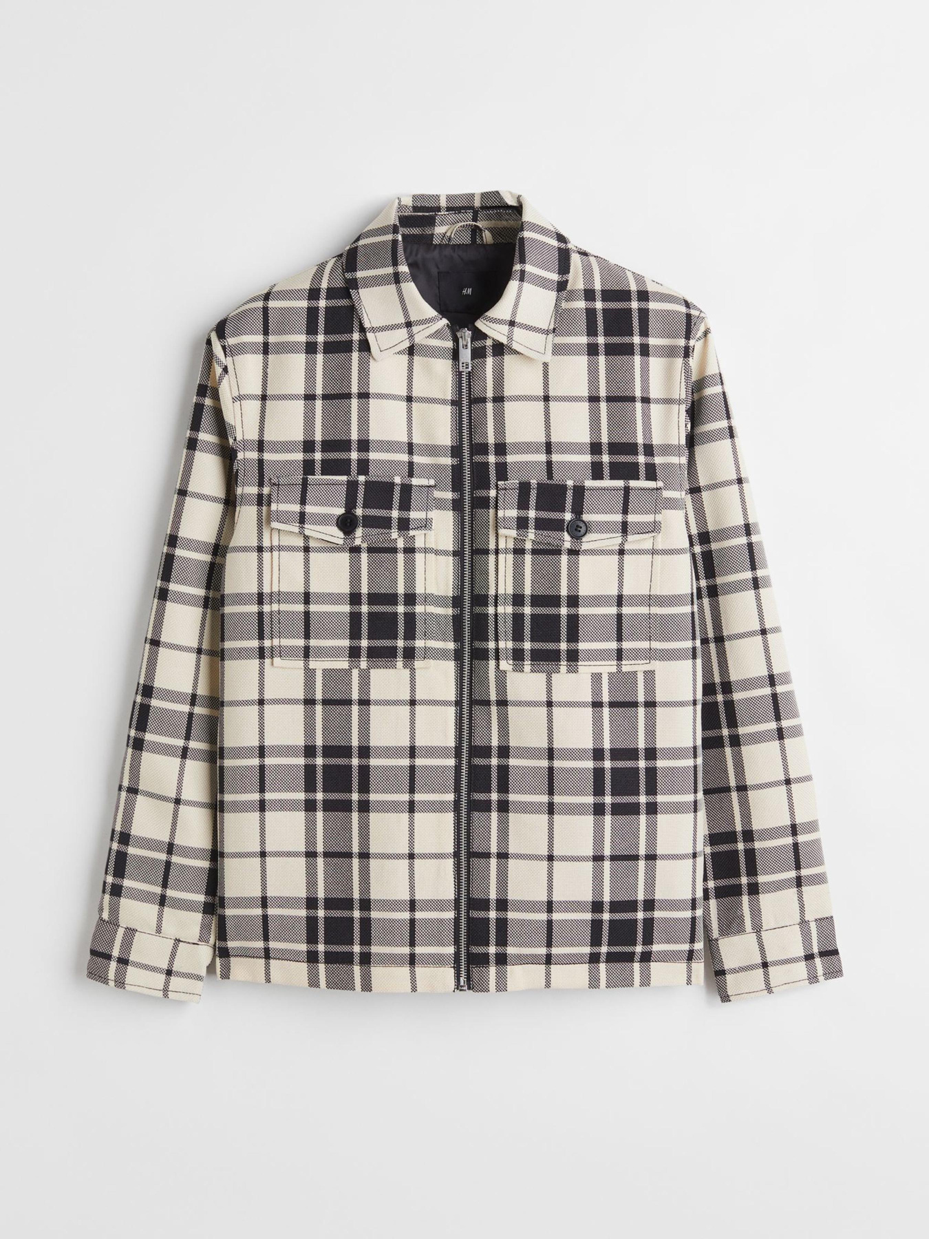 Куртка-сорочка H&M модель 9444133ral_Молочно-черный Фото