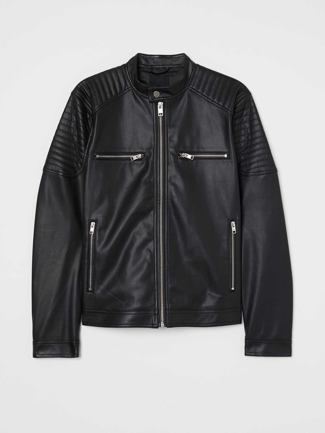 Куртка кожаная H&M модель 8456261wer_Черный Фото