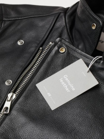 Куртка кожаная H&M модель 8823573wer_Черный Фото