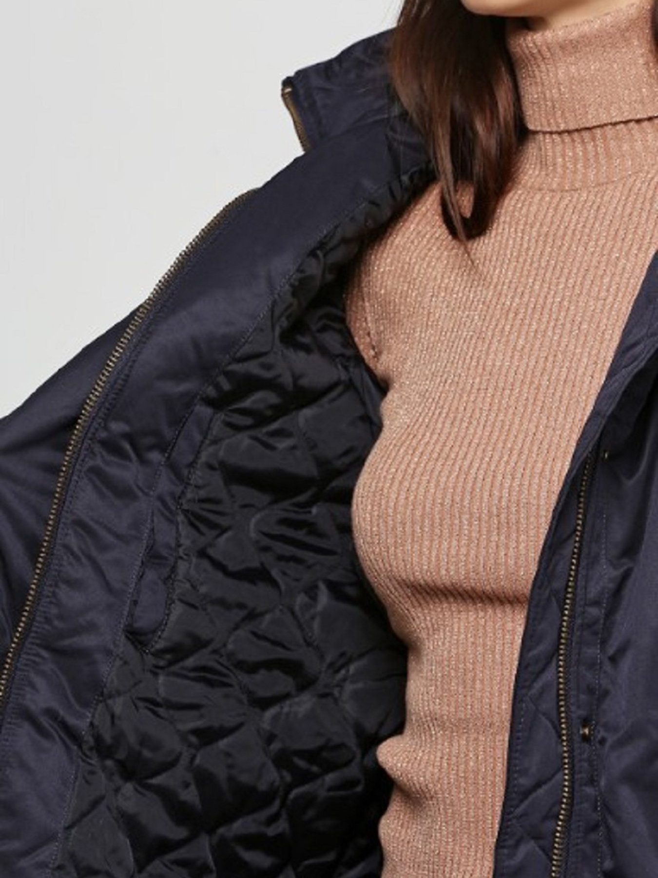 Парка H&M модель 4481334wer_Темно-синий Фото