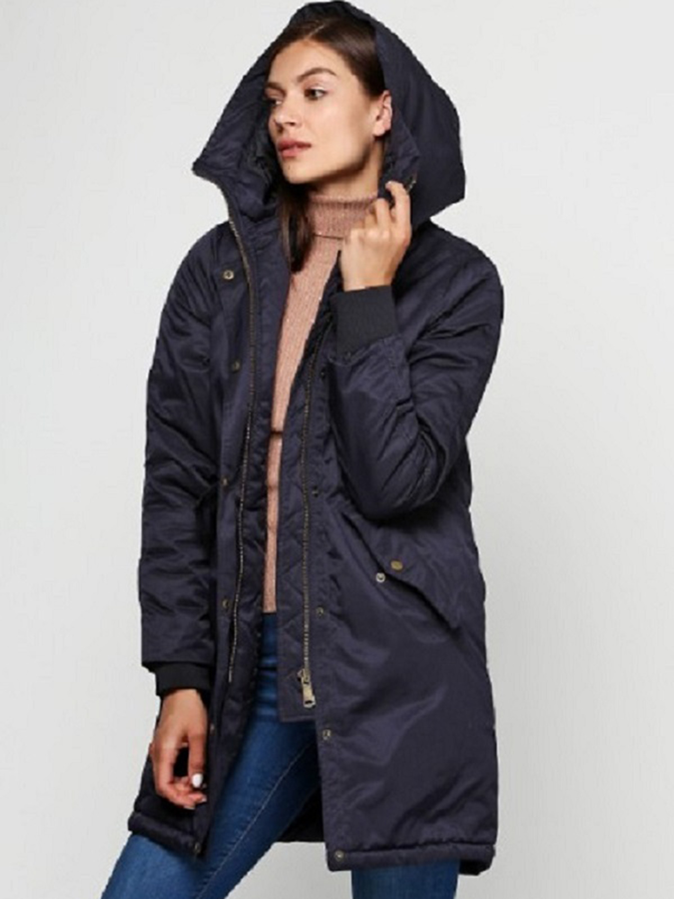 Парка H&M модель 4481334wer_Темно-синий Фото