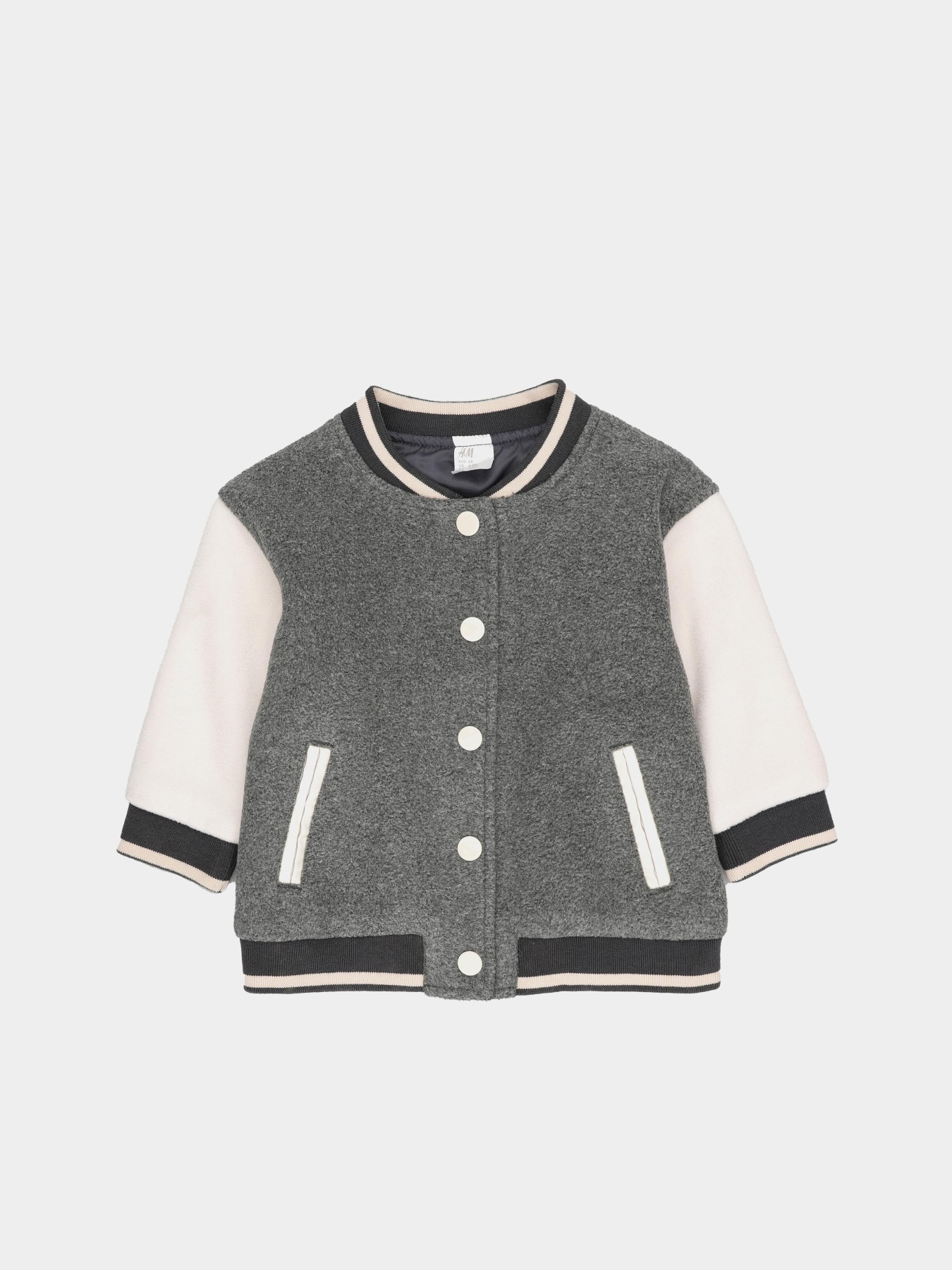 Бомбер H&M модель 5554448ral_Серо-белый Фото