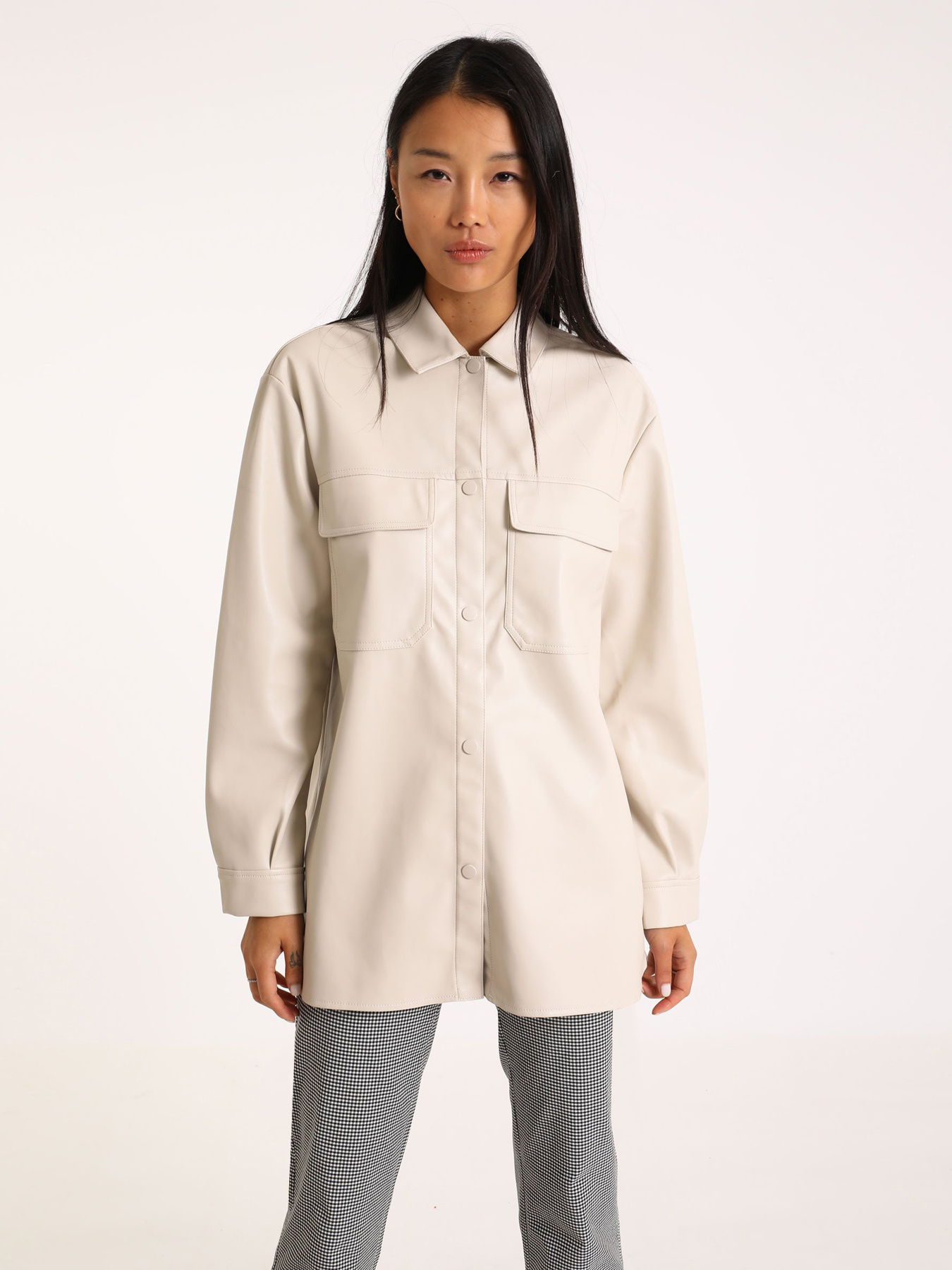 Куртка-рубашка H&M модель 8987032wer_Бежевый Фото