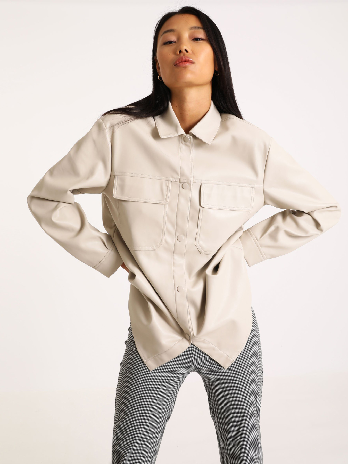 Куртка-рубашка H&M модель 8987032wer_Бежевый Фото