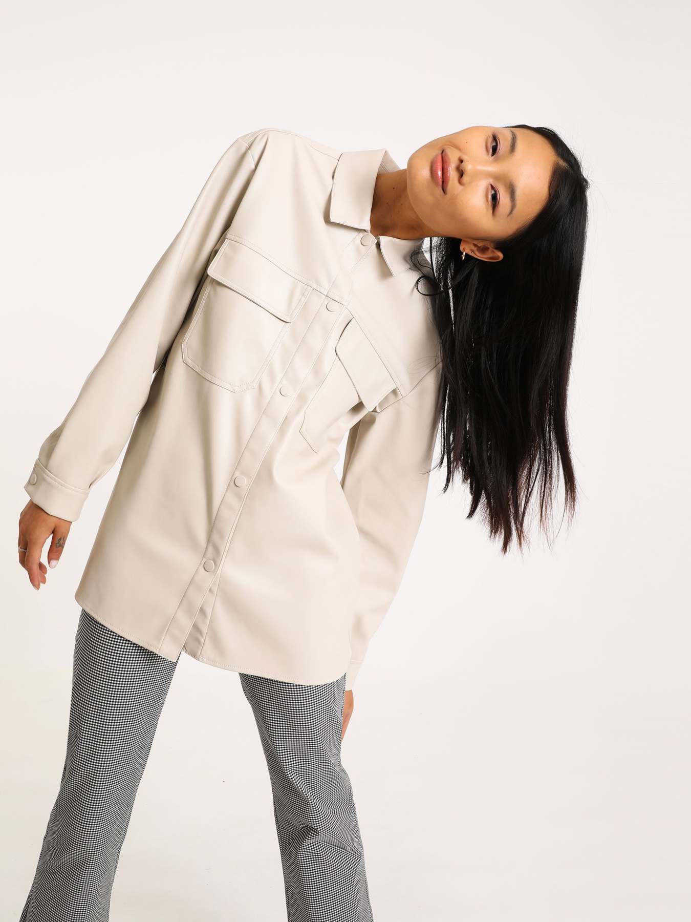 Куртка-сорочка H&M модель 8987032wer_Бежевый Фото