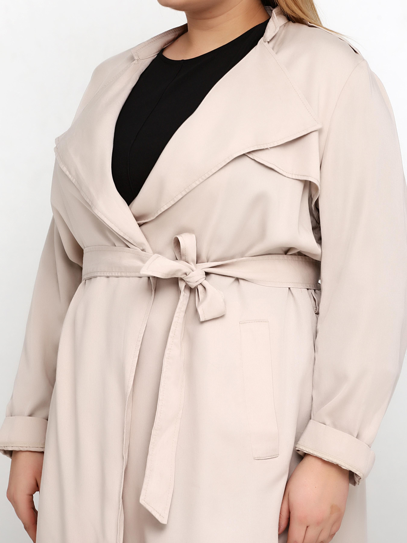 Плащ H&M модель 5752147sdm_Светло-бежевый Фото