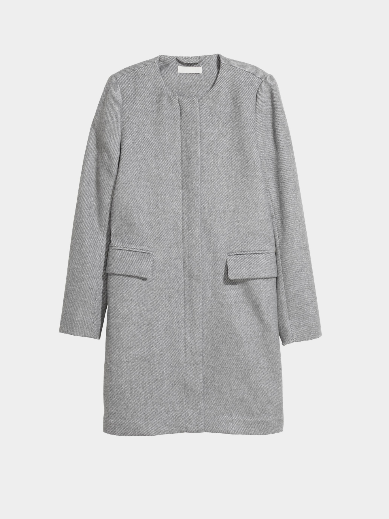 Пальто H&M модель 5111906RP11_серый меланж Фото