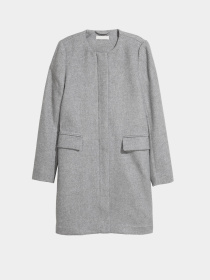 Пальто H&M модель 5111906RP11_серый меланж Фото